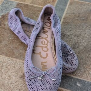 Sam Edelman Gray Flats with Bow Detail Sz 7.5